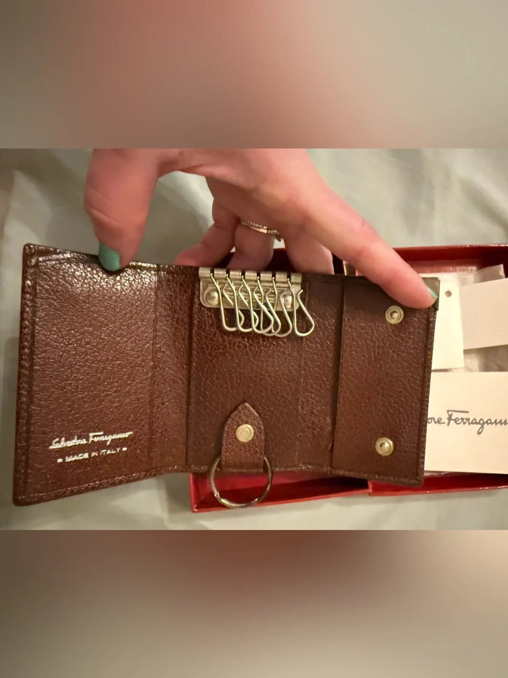 Salvatore Ferragamo Leather Wallet w/ Key Organizer